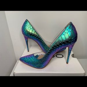 Aldo Iridescent Mermaid pumps Brand New